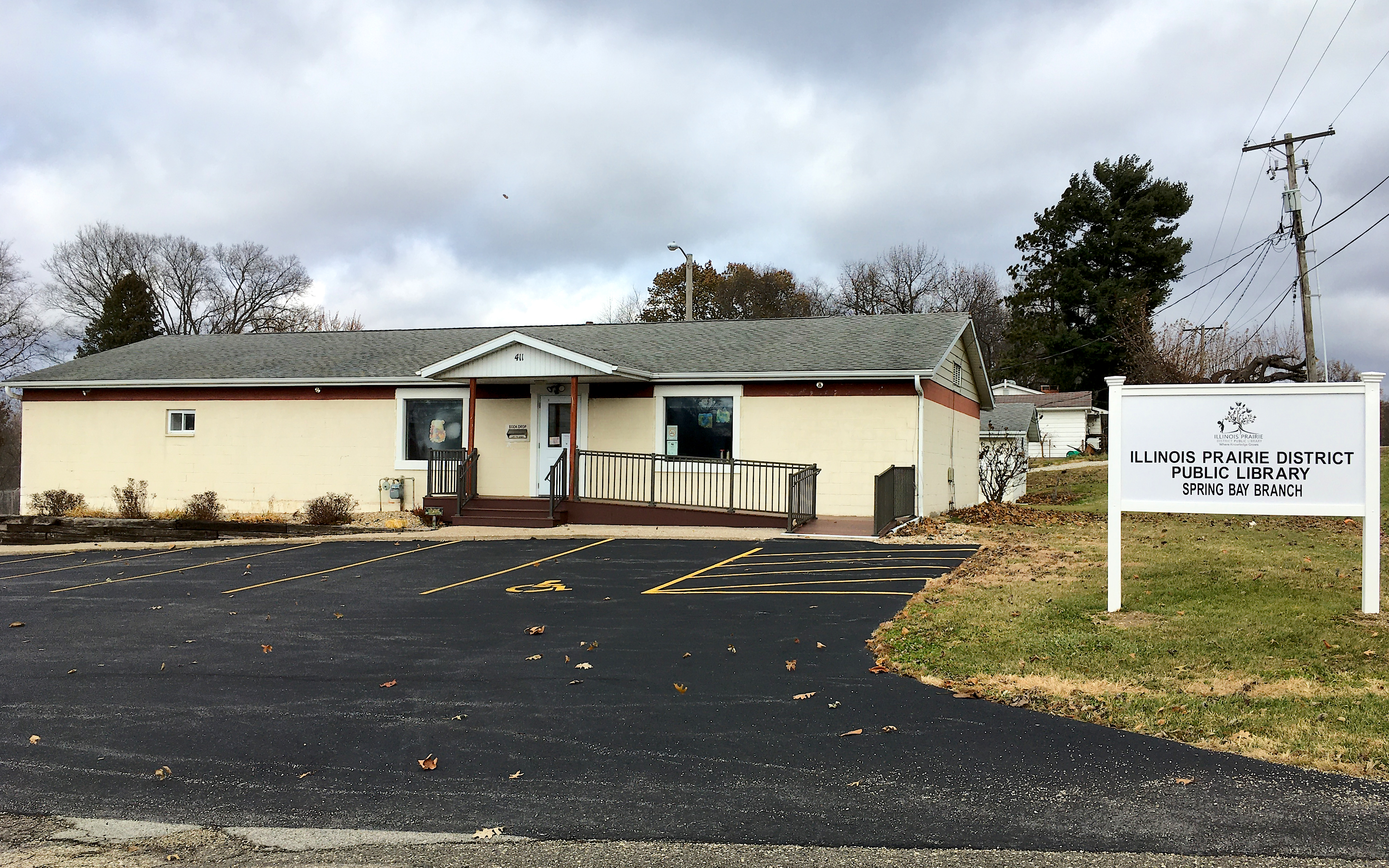 A photo of the Spring Bay branch building.