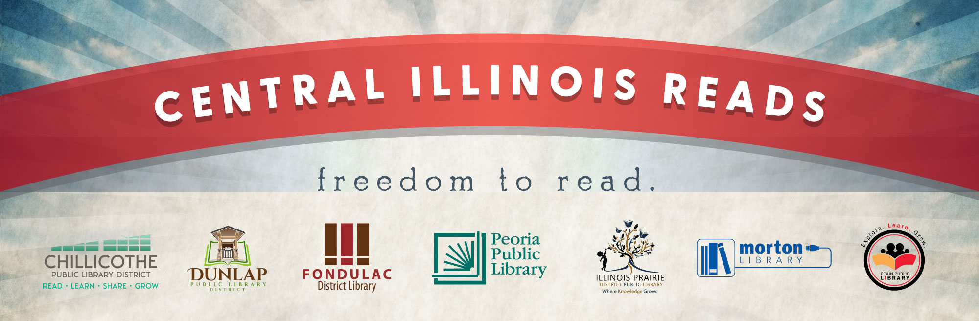 Banner logo.  Text: Central Illinois Reads - Freedom to Read