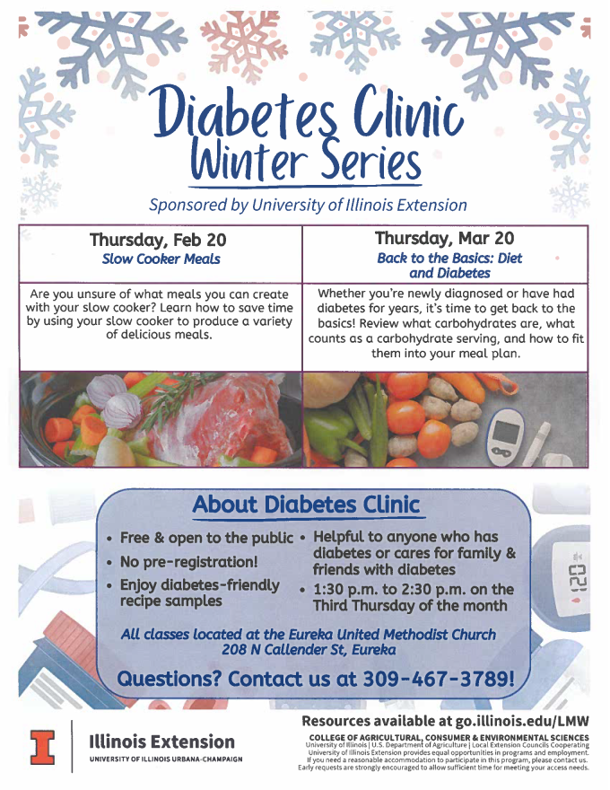 Flyer for U of I Diabetes clinic