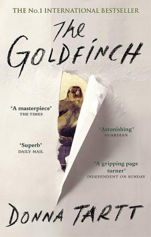 Book cover for "The Goldfinch" by Donna Tartt