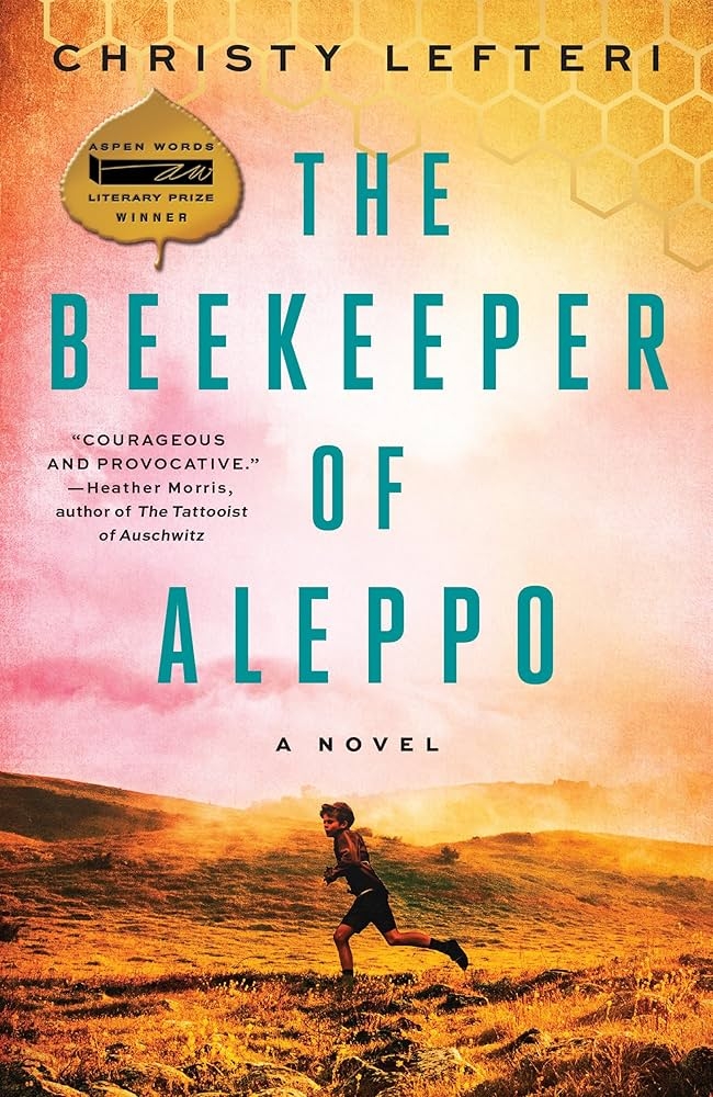 Book cover for "The Beekeeper of Aleppo," by Christy Lefteri